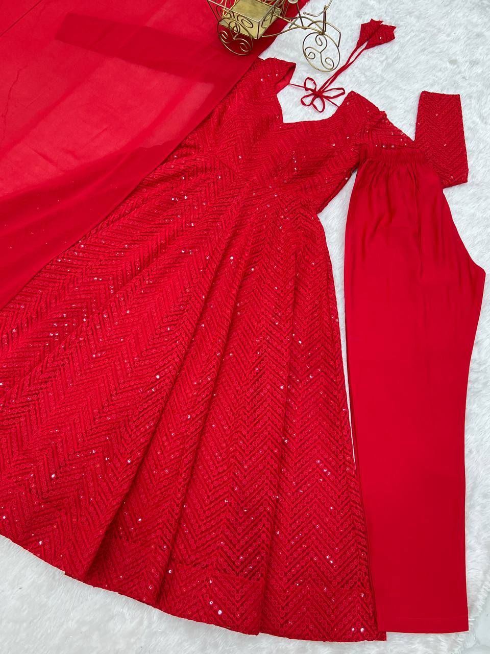 Premium embroidery Anarkali  Set