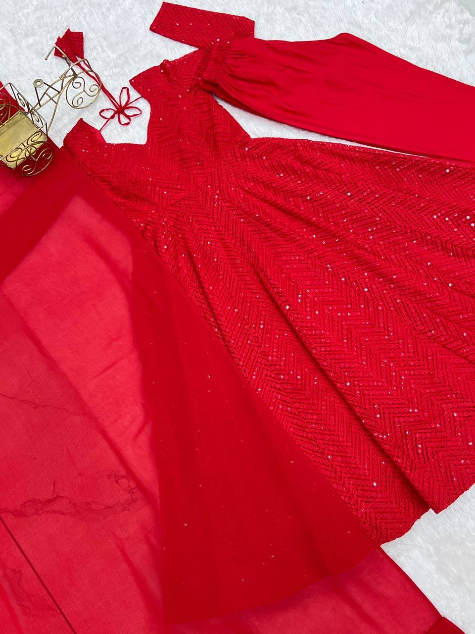 Premium embroidery Anarkali  Set