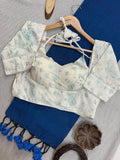 Classic Khadi Cotton Elegance Saree with Embroidery Blouse