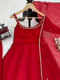 Elegant Women's Ethnic Set – 3-Piece Ensemble (Top, Palazzo & Dupatta)