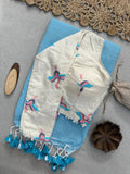 Timeless Charm: Khadi Cotton Saree & Embroidered Blouse Set