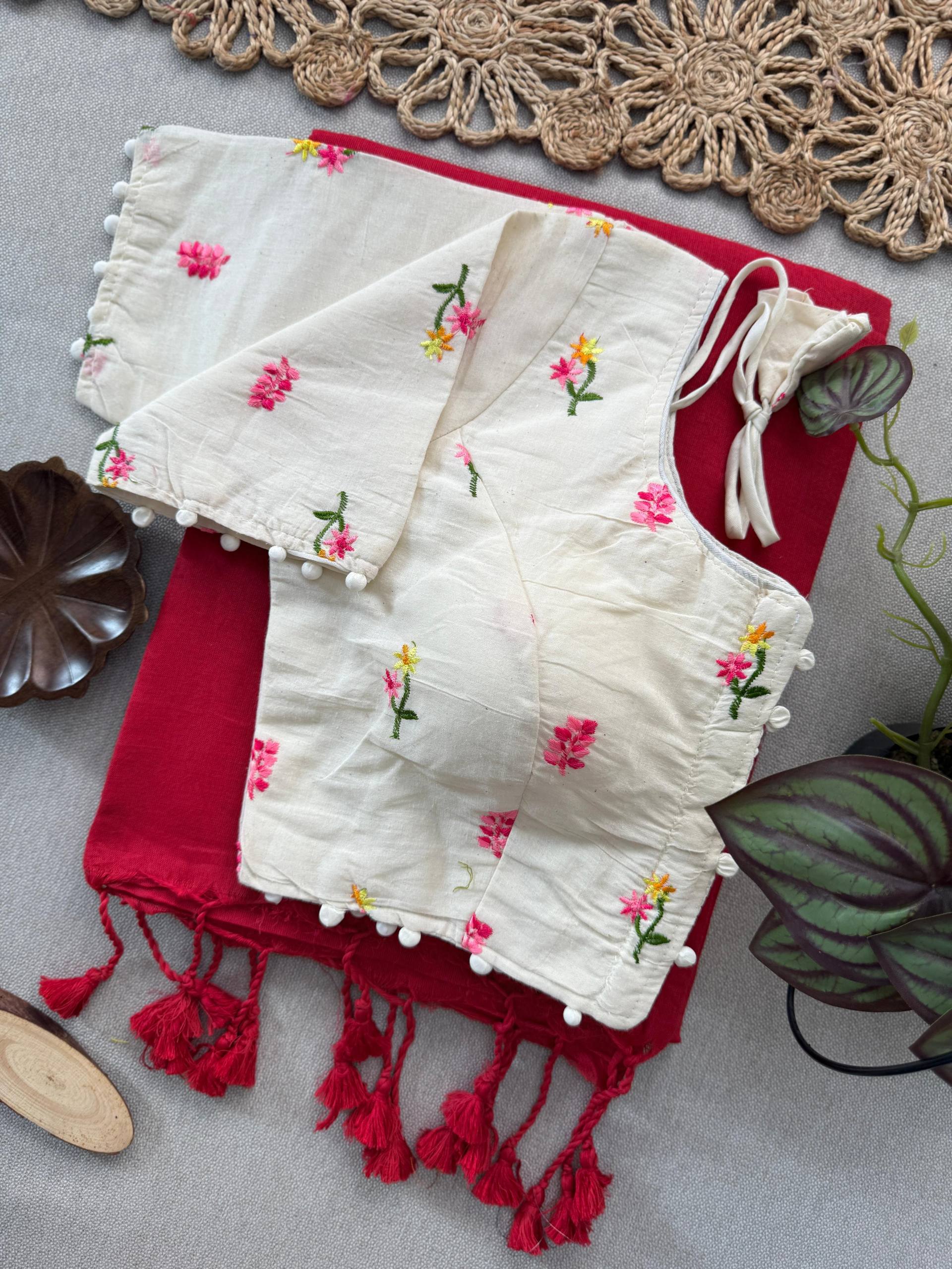 Timeless Khadi Elegance Saree with Blouse
