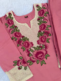 DIVA-165 – Women's Embroidered Rayon Slub Co-Ord Set
