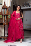 Elegant Faux Georgette Anarkali Sharara Set