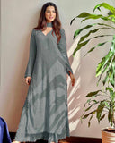 Embroidered Georgette Anarkali Suit Set for Women
