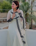 Designer Full Flair Gown with Dupatta, timeless elegance