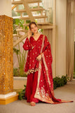 Satin Silk Weave Detail 3-Piece Ethnic Set