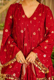 Satin Silk Weave Detail 3-Piece Ethnic Set