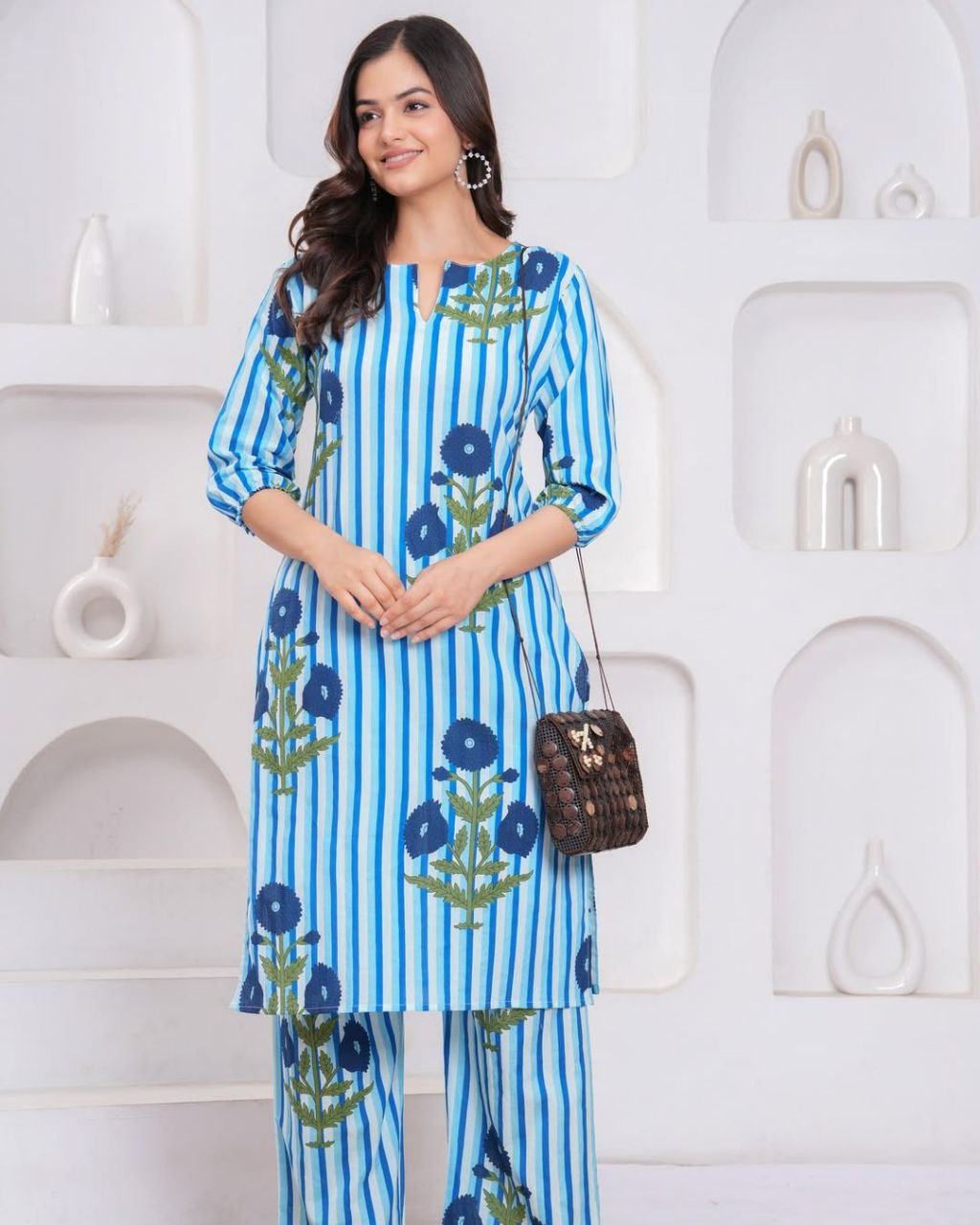Premium Pure Cotton Co-Ord Kurti Pant Set