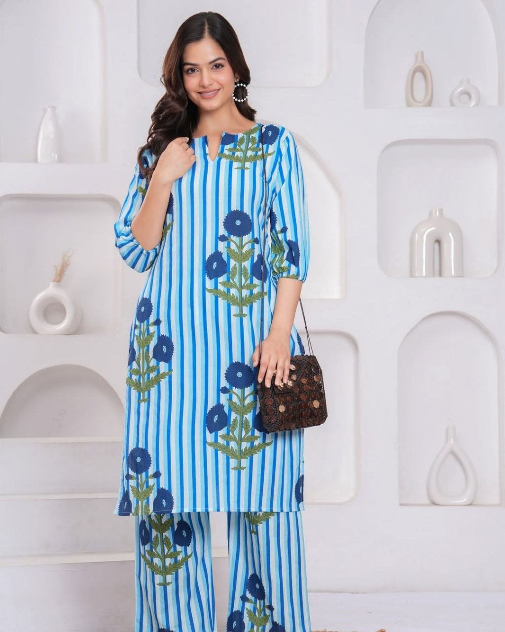 Premium Pure Cotton Co-Ord Kurti Pant Set