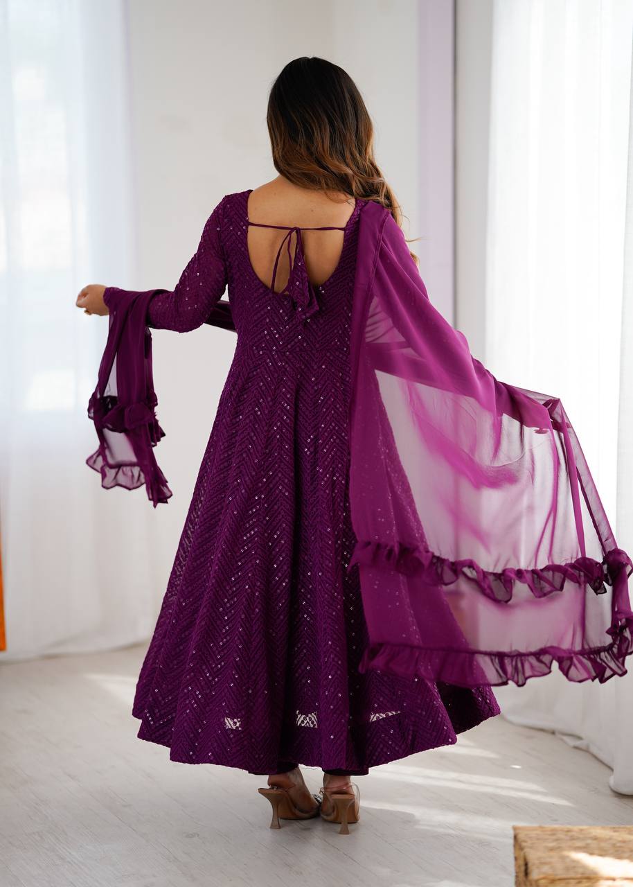 Premium embroidery Anarkali  Set
