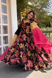 3-Piece Printed Anarkali Set