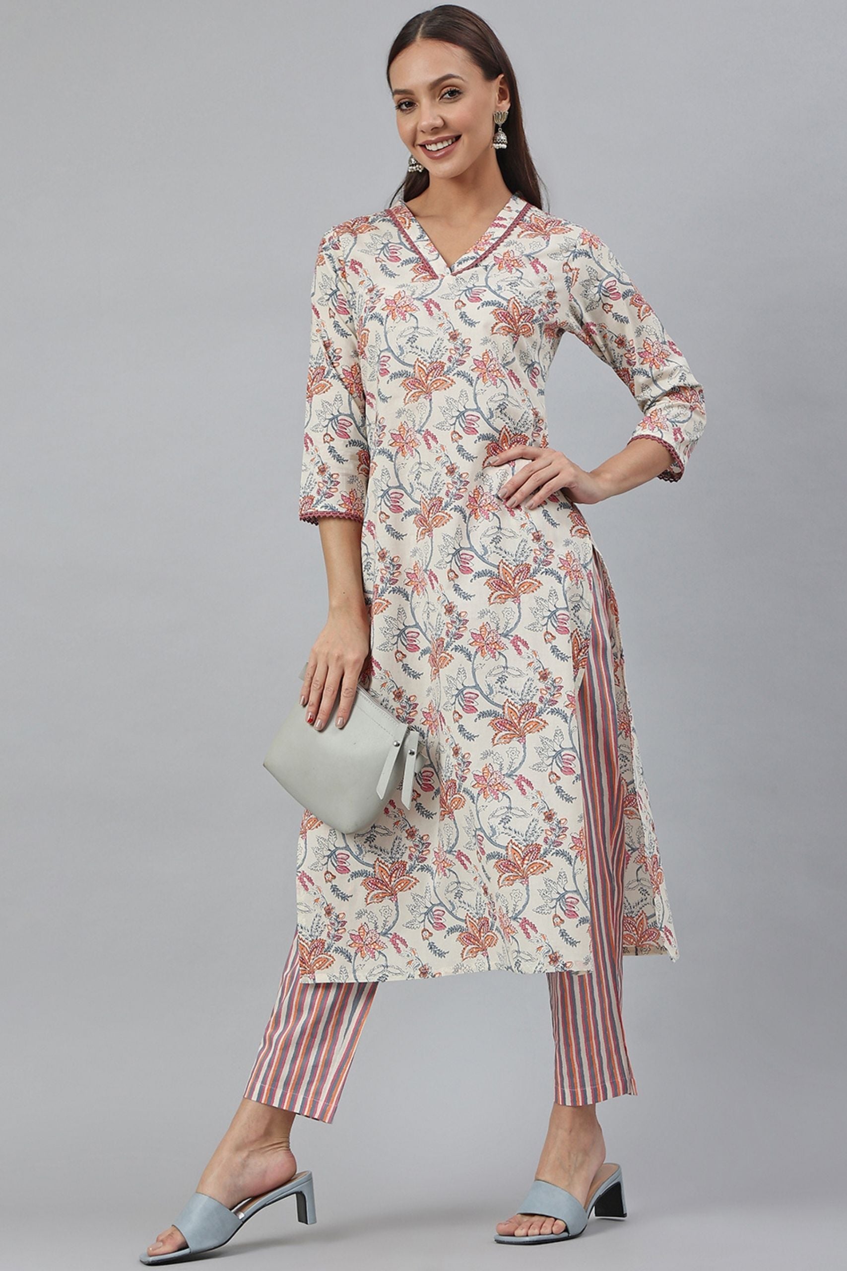 Buy Off White Kurti For Women