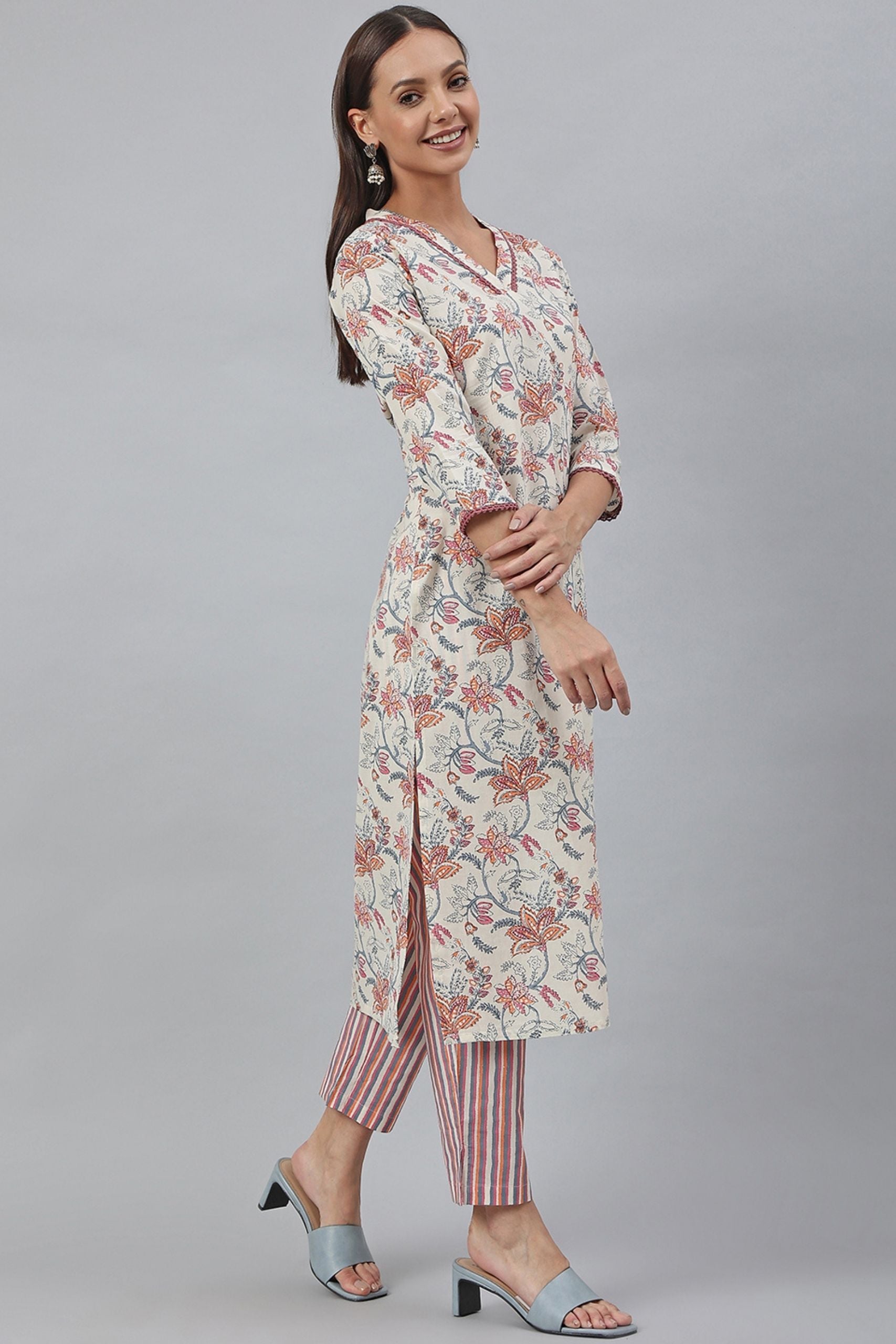 Buy Off White Kurti For Women