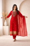 Embroidered Kurta Set with Dupatta