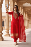 Embroidered Kurta Set with Dupatta