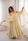 Cosmos Gold Embroidered Gown set with dupptta