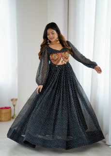 DesignerBlack Anarkali Gown