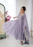 Elegant Embroidered Rembo Sequence Designer Anarkali Set