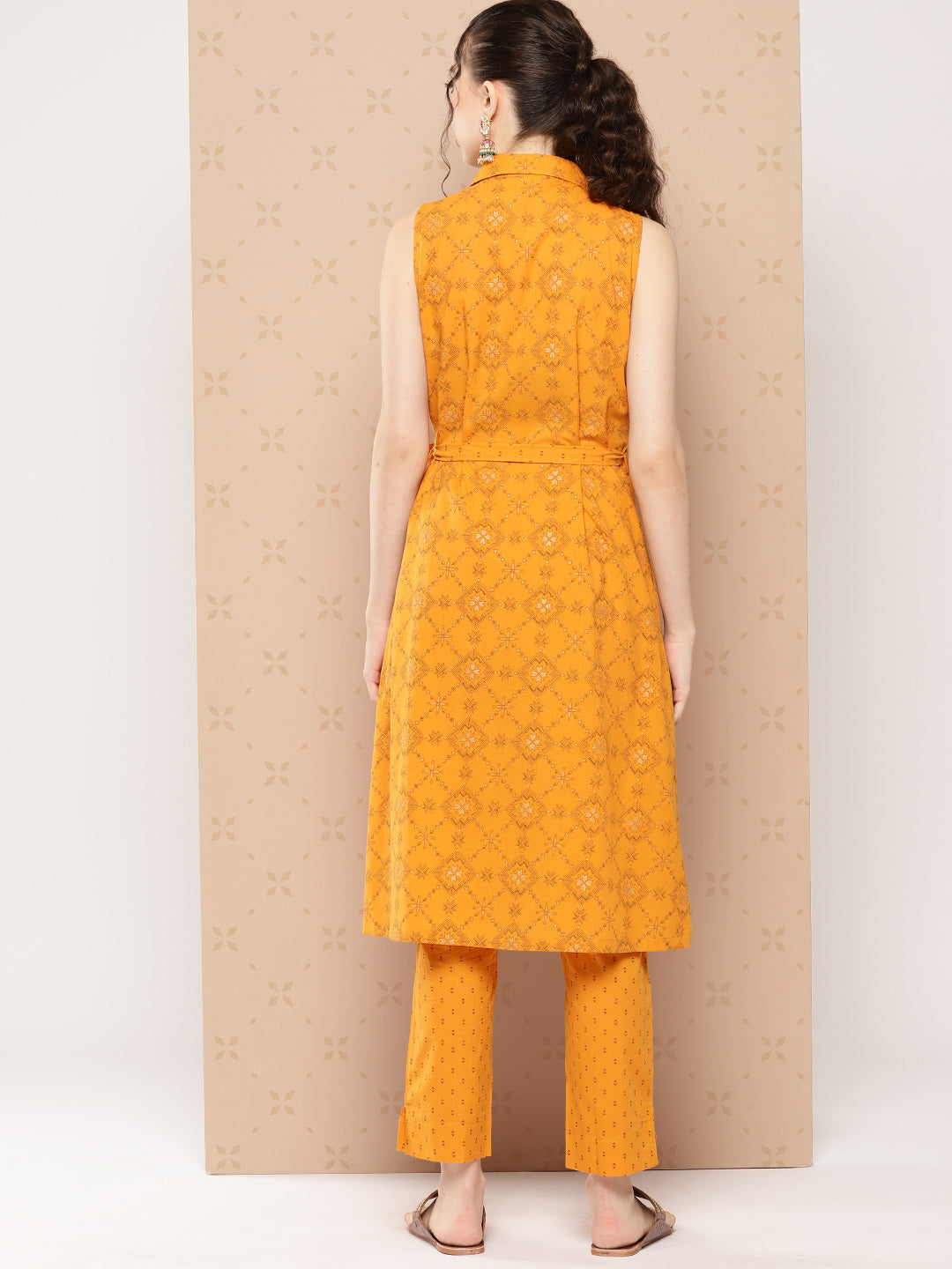 Women's Mustard Cotton Kurta 