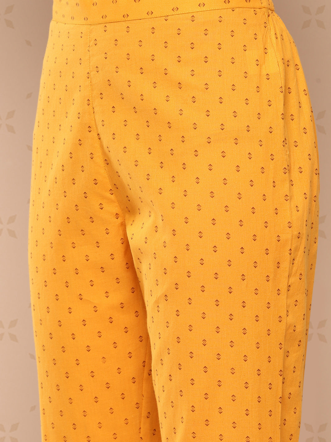 Women's Mustard Cotton Kurta 