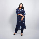 Blue Embroidered Co-ord Set – Effortless Elegance for the Modern Woman