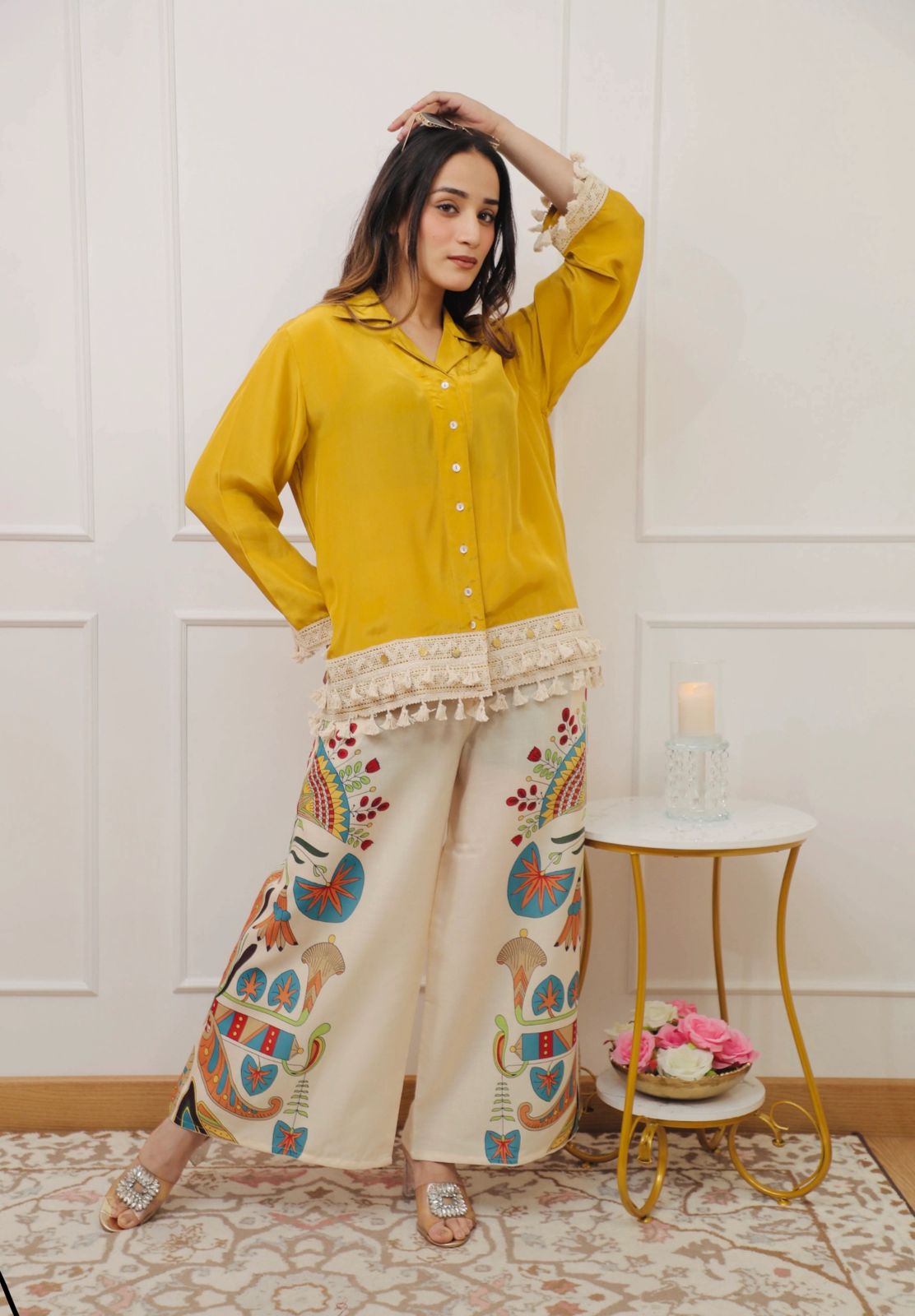 Cotton Co-ord Set with printed pants