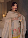 Designer Heavy Chinnon Silk Sharara Set with Thread & Sequin Work