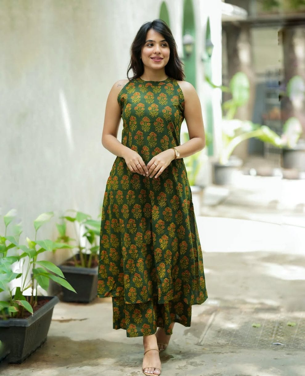 Floral Cambric Cotton Co-ord Set