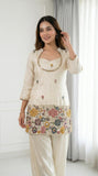 Women Shimmer Chinon Embroidered Beads & Kardana Work 3-Piece Suit Set
