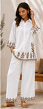Embroidered Cotton 2 Piece Co-ord Set