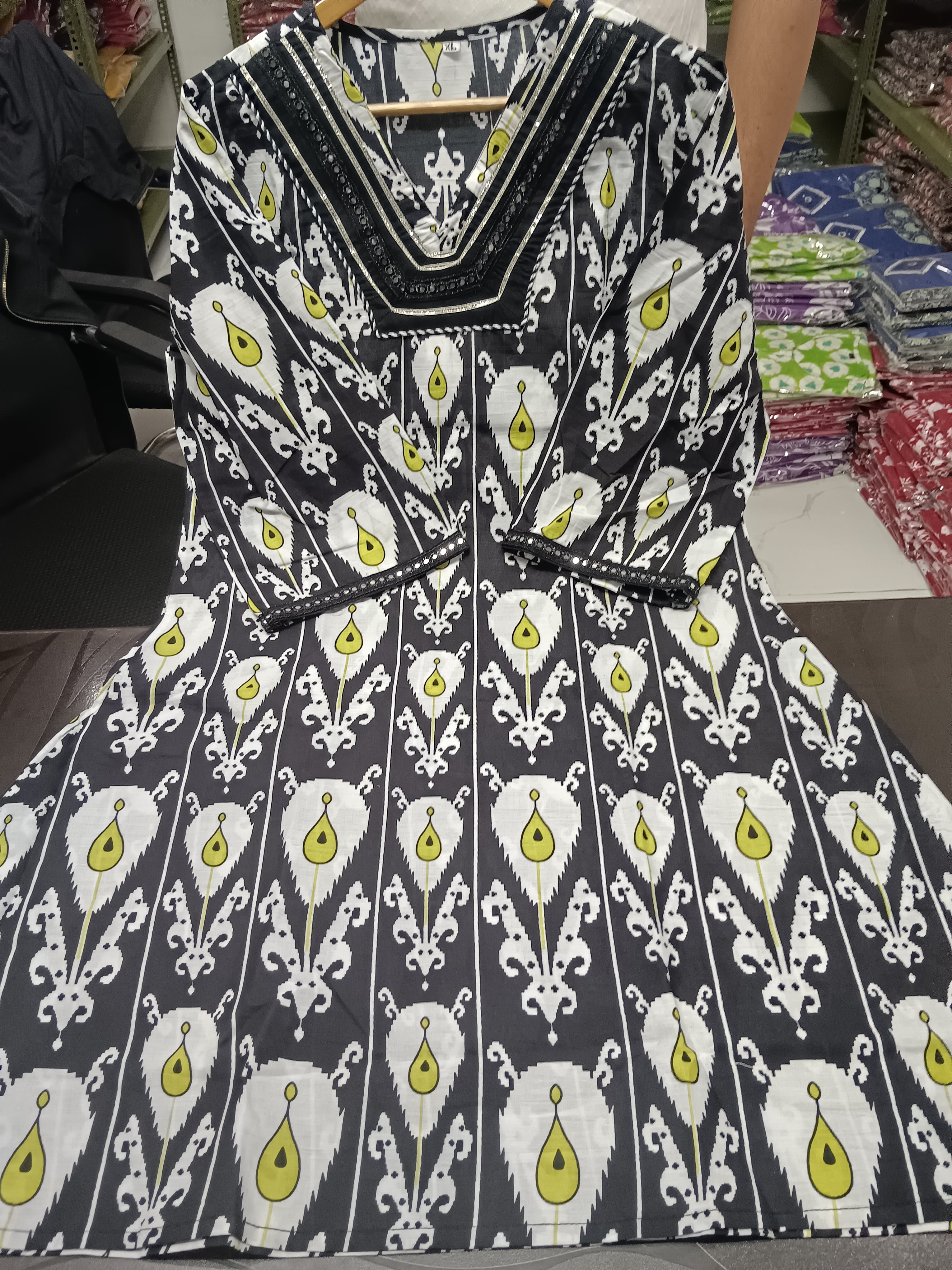 Daily Wear Printed ikkat Readymade Cord Set