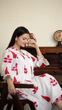 Elegance in Every Thread: Hand Block Printed Pink Pintuck Kurta Set