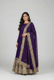 Premium Roman Silk Anarkali Gown Set with Dupatta