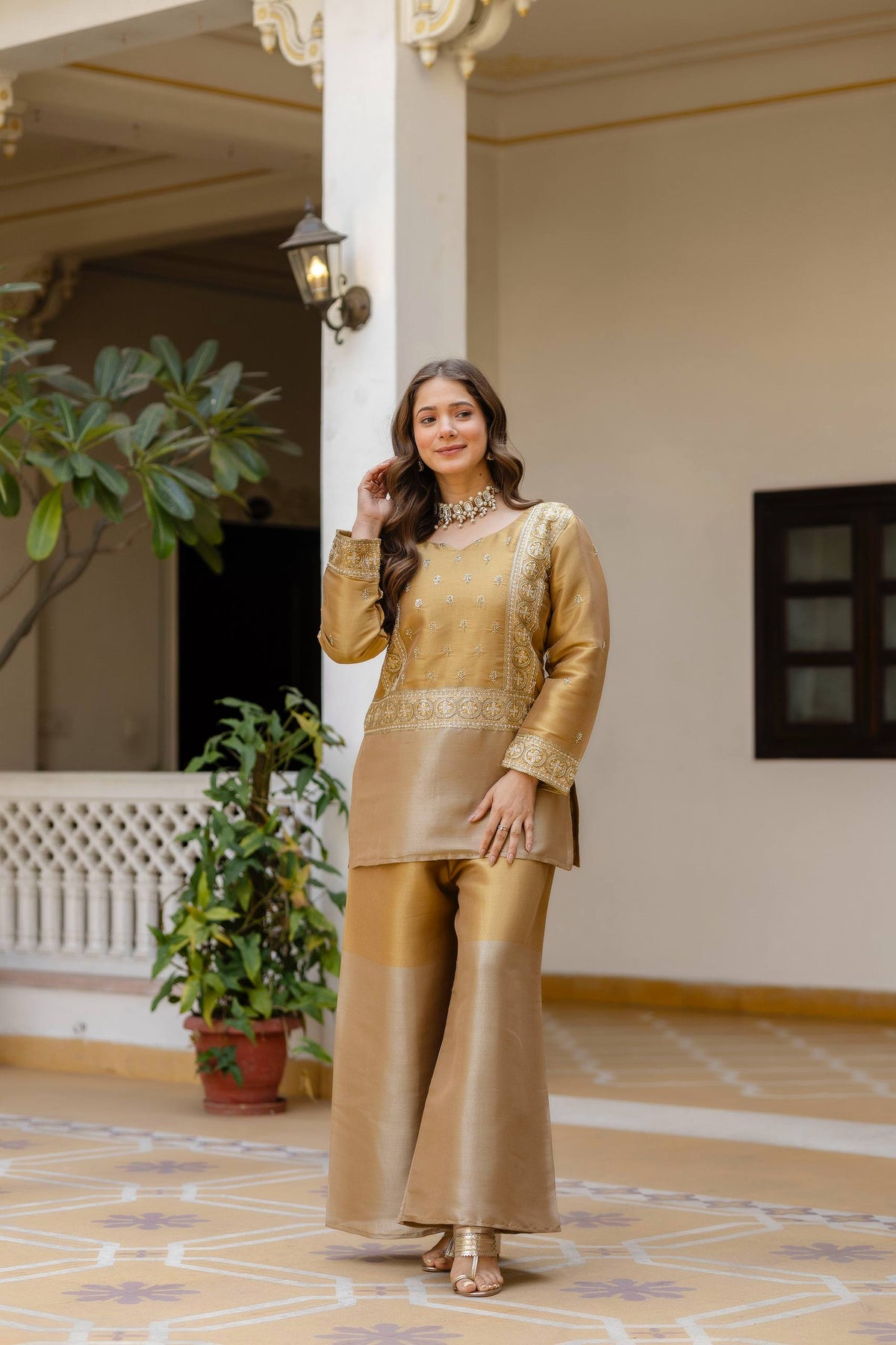 Regal Glow Banarasi Embroidered Co-Ord Set