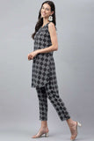 Black Cotton Ethnic Motifs Kurta With Pant - Style Like A Diva