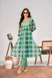 Cotton blend Geometrical Printed Co-ord Set