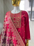 Rani Anarkali flared silk kurti set