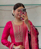 Rani Anarkali flared silk kurti set
