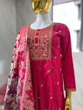 Rani Anarkali flared silk kurti set