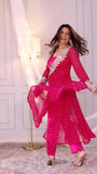 Indo-Western 3-Piece Set – Rani Kurti, Blouse &; Pant – Party Wear for Women