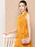 Mustard Cotton Ethnic Motif Printed kurta set - Style Like A Diva