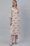 Off - White Cotton Printed Kurta - Style Like A Diva