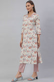 Off - White Cotton Printed Kurta - Style Like A Diva