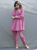 Onion Pink Dobby Short Co - Ord Set - Style Like A Diva