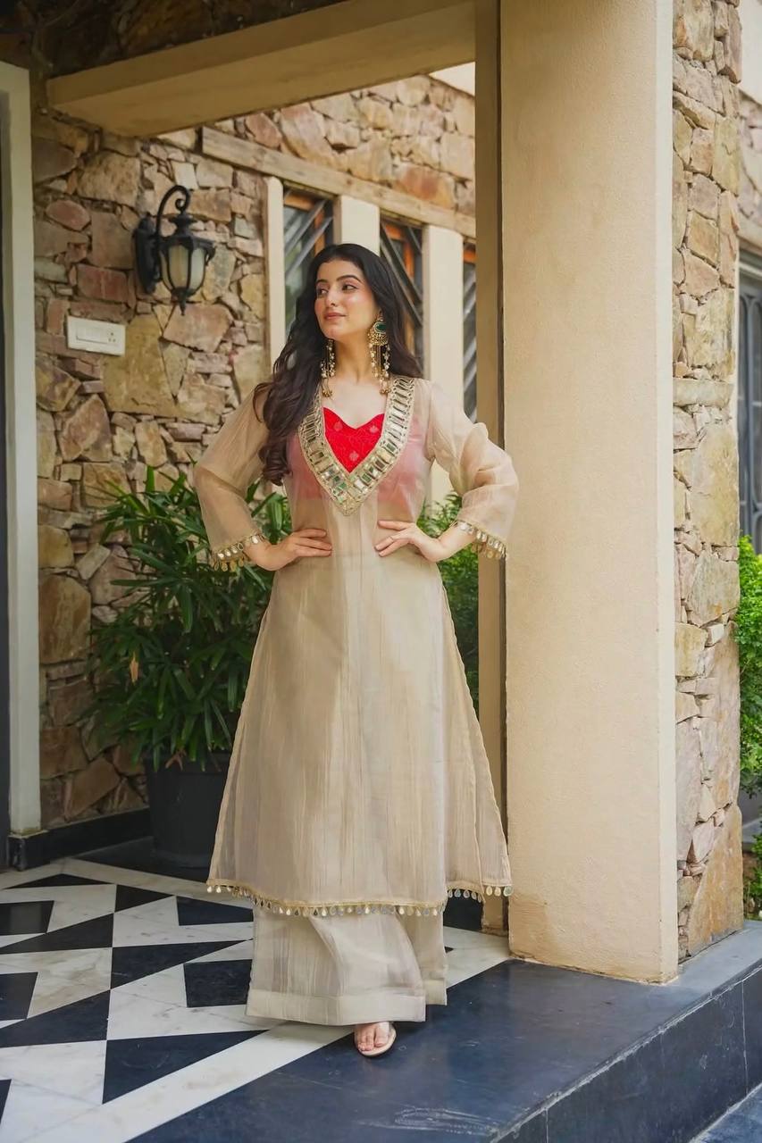Elegant Karishma Silk 3-Piece Anarkali Set