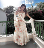 Elegant embroidered Anarkali suit  set