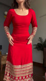 Effortless elegance Red 3-piece suit set
