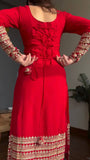 Effortless elegance Red 3-piece suit set