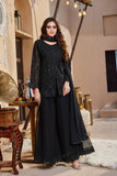 Black Elegant Heavy Embroidered Palazzo Set ✨